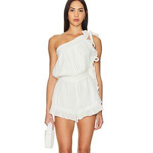 Free People Feeling Fancy Romper Ivory Small